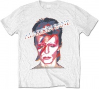 David Bowie - Aladdin Sane Mens White T-Shirt Photo