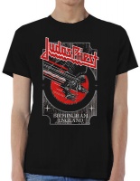 Judas Priest - Silver and Red Vengeance Mens Black T-Shirt Photo