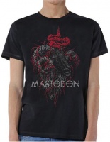 Mastodon - Rams Head Colour Mens Black T-Shirt Photo