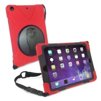 Tuff Luv Tuff-Luv Armour Guard Case with Stand and Shoulder Strap and Built-in Screen Protection for Apple iPad 9.7 - Red Photo