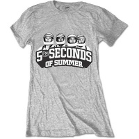 5 Seconds of Summer Ladies Tee: Spaced Out Crew Photo