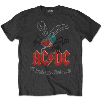 AC/DC Fly On the Wall Tour Mens Charcoal T-Shirt Photo