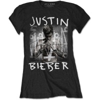 Justin Bieber Purpose Logo Type Ladies Black T-Shirt Photo