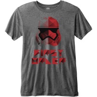 Star Wars - Episode 8 First Order Geo Mens T-Shirt - Charcoal Burnout Photo