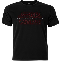 Star Wars Episode 8 the Last Jedi Logo Mens Premium Black T-Shirt: Photo