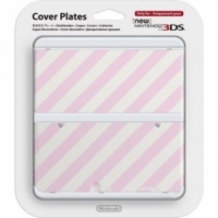 Nintendo new 3DS Cover Plates - Pink & White Stripes Photo