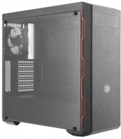 Cooler Master - MasterBox MB600L Midi-Tower Computer Case - Black/Red Photo