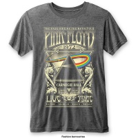 Pink Floyd Carnegie Hall Mens Burnout Charcoal T-Shirt Photo