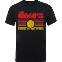 The Doors Riders on the Storm Sunset Mens Black T-Shirt Photo