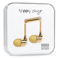 Happy Plugs Delux In-Ear mic & Remote - Gold Photo