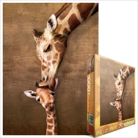 Eurographics - Giraffe Mothers' Kiss Puzzle Photo