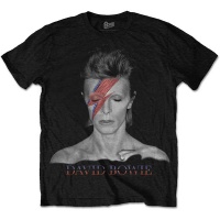 David Bowie Aladdin Sane Black Mens Black T-Shirt Photo