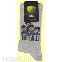 The Beatles - Cartoon Group Grey Ladies Socks Photo