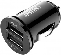 Unitek 24w 2-Port USB Car Charger - Black Photo
