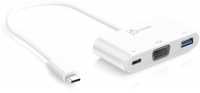 j5 create USB Type-C to VGA and USB 3.0 with Power Delivery - White Photo