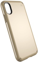 Speck Presidio Metallic Case for Apple iPhone X - Pale Yellow Gold Metallic and Camel Brown Photo