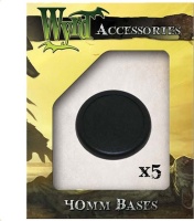 Wyrd Miniatures - Black Round Lipped Bases - 40mm Photo