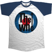 The Who Vintage Target Short Sleeve Raglan Mens Navy & White T-Shirt Photo
