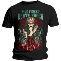Five Finger Death Punch Lady Muerta Mens Black T-Shirt Photo