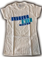 Little Mix Dark Multi Blue Logo Ladies White T-Shirt Photo