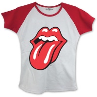 Rolling Stones Classic Tongue Ladies White/Red T-Shirt Photo