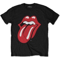 Rolling Stones Classic Tongue Black Mens T-Shirt Photo