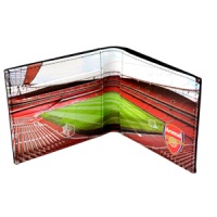 Arsenal - Club Crest & Stadium Leather Wallet Photo