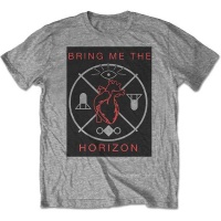 Bring Me the Horizon - Heart & Symbols Mens Grey T-Shirt Photo