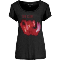 The Cure - Pornography Ladies Black Scoop Neck T-Shirt Photo