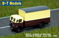 B T Models B-T Models - 1/148 - Albion CX Box Van - Brown & Cream Photo