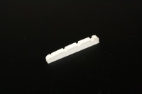 Allparts 4 String Bass Guitar Resonant Plastic Slotted Nut - White Photo