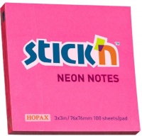 Stickn Stick'n - Adhesive Notes 76x76mm - Neon Pink Photo