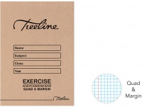 Treeline - A5 80 pg Quad & Margin Exercise Book Photo