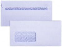 LEO - DLB Self Seal Envelopes with Window - White Opaque Photo