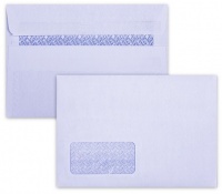 LEO - C6 Self Seal Envelopes with Window - White Opaque Photo