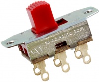 Allparts Switchcraft On-On Slide Switch with Red Knob Photo
