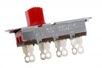 Allparts Switchcraft On-Off-On Slide Switch with Red Knob Photo