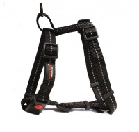 Dogs Life Dog's Life - Reflective Supersoft Webbing H Harness - Black Photo