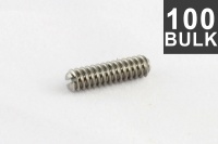 Allparts Electric Guitar Slotted Bridge Saddle Height Adjustment Screws for Fender Telecaster Guitars - Stainless Steel Photo