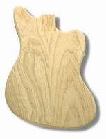 Allparts Electric Guitar Blank Swamp Ash Unfinished Replacement Body for Fender Jazzmaster or Jaguar Guitars Photo