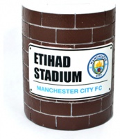 Manchester City - Brick Wall Money Box Photo