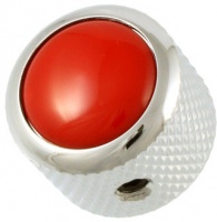 Allparts Guitar Red Acrylic Dome Control Knob with Set Screw Photo