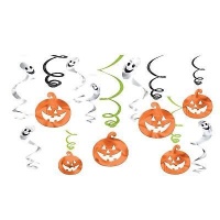 Amscan - Halloween Swirl Decorations - Pumpkins & Ghosts Photo