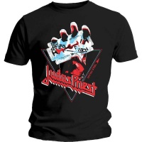 Judas Priest British Steel Hand Triangle Men's Black T-Shirt Photo