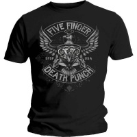 Five Finger Death Punch - Howe Eagle Crest Men's Black T-Shirt Photo