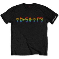 Pink Floyd Dark Side Prism Initials Men's Black T-Shirt Photo