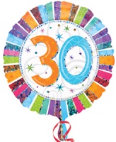 Anagram - 18" Circle Foil Balloon - Prismatic Radiant Birthday 40 Photo