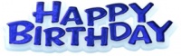 Anniversary House - Cake Decoration Topper - Blue Birthday Motto Photo