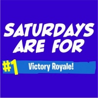 Saturdays Are For Victory Royale Menâ€™s Royal Blue T-Shirt Photo