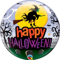 Qualatex - 22" Bubble Balloon - Halloween Witch Haunting Photo